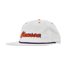 Clemson Script Rope Cap - WHITE