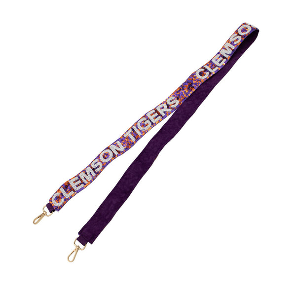 Clemson Sequin Bag Strap 