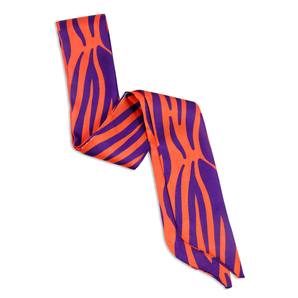 Clemson Serafina Striped Skinny Scarf
