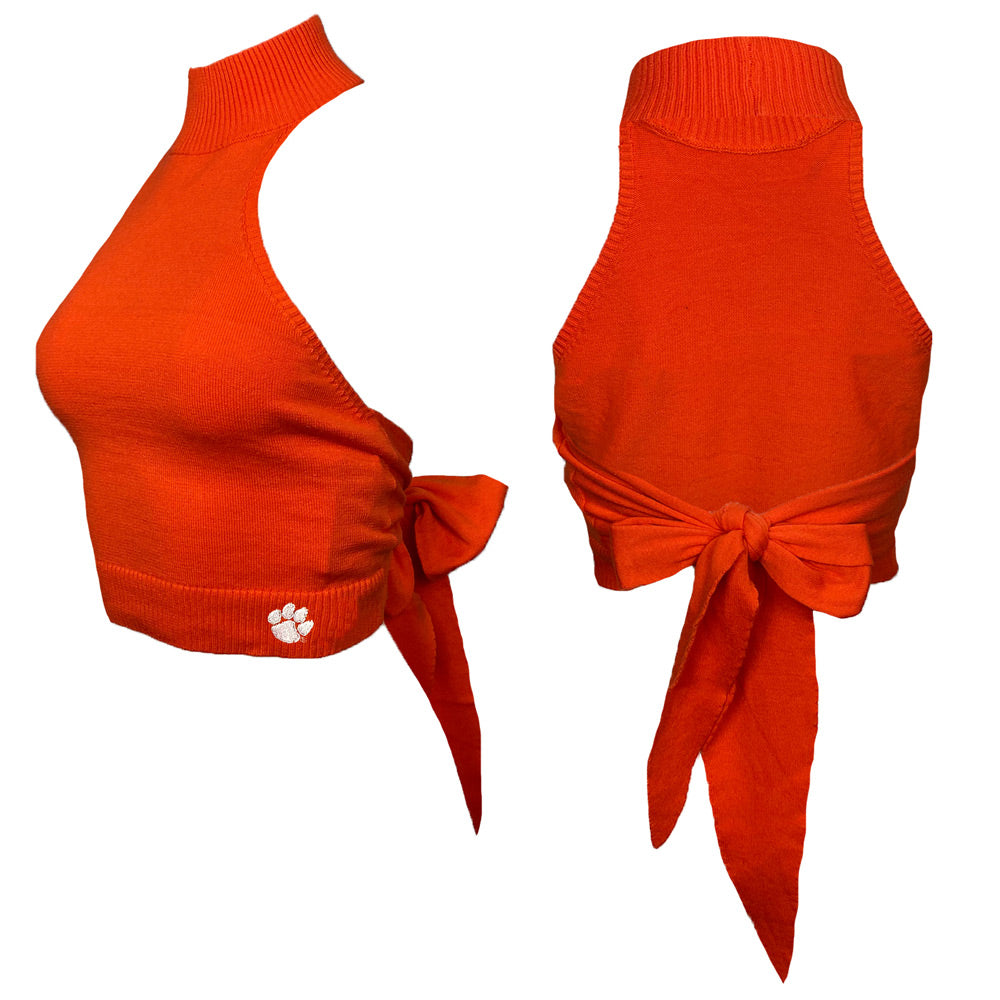 Clemson Shelby & Grace Women's Cameo Mock Neck Crop