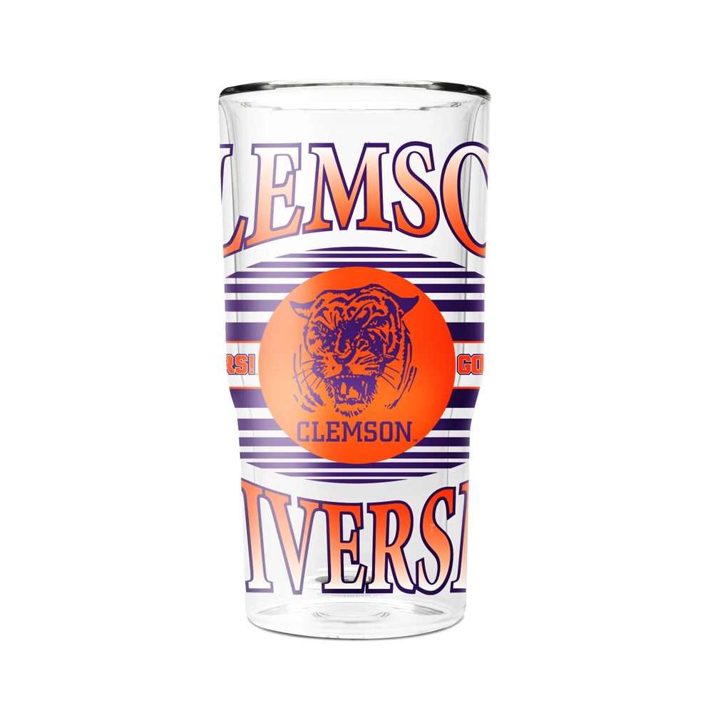Clemson Sidekick Vault Glass Tumbler