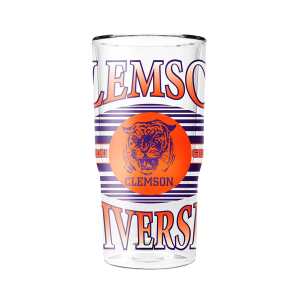 Clemson Sidekick Vault Glass Tumbler