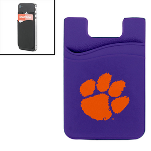 Clemson Silicone Phone Media Wallet - PURPLE