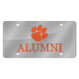Clemson Silver Mirror Alumni Tag - SILVER