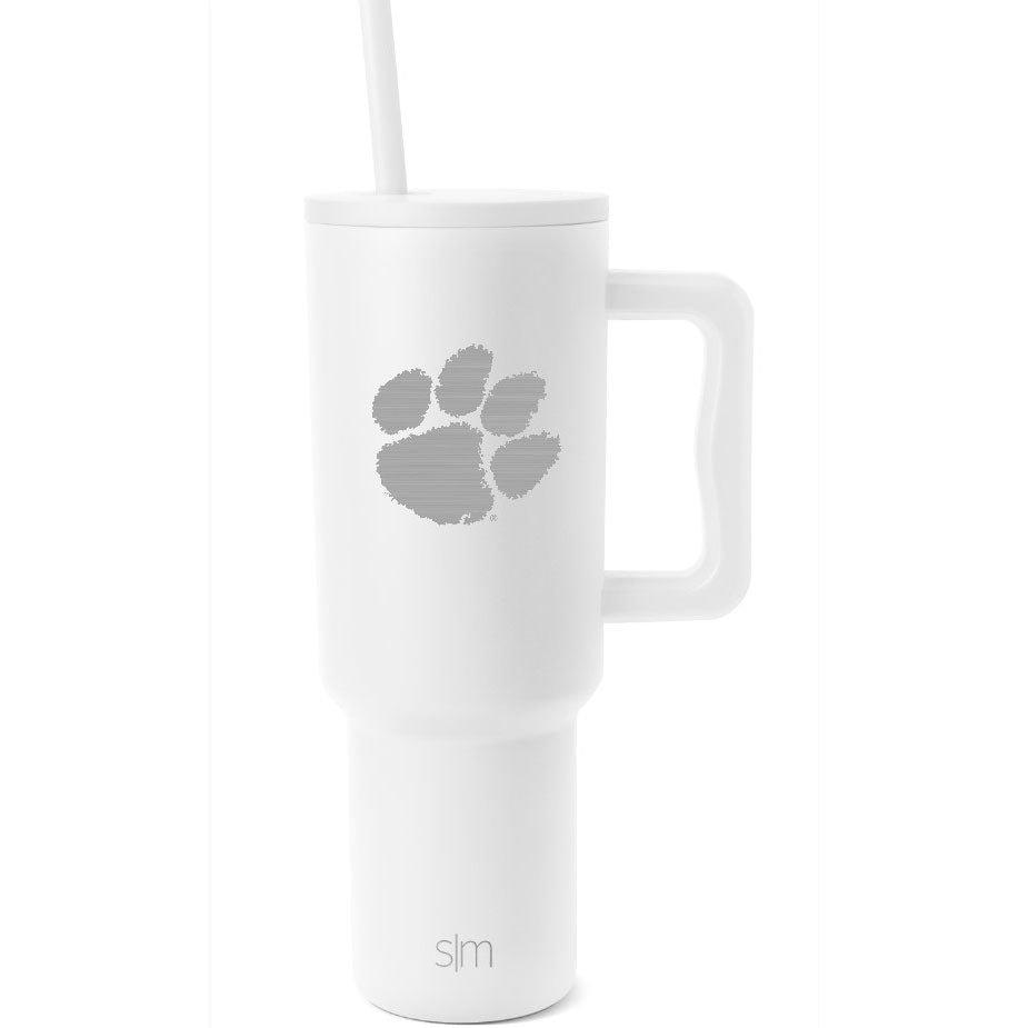 Clemson Simple Modern 40oz Trek Tumbler  - WHITE