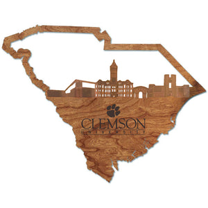 Clemson Skyline Wall Hanging