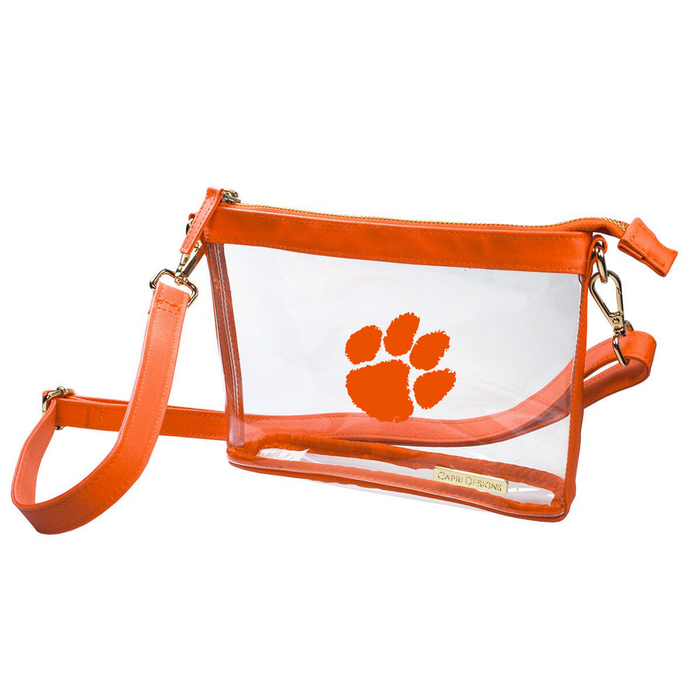 Clemson Small Crossbody Clear Bag