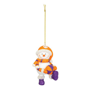 Clemson Snowman with Ball Ornament