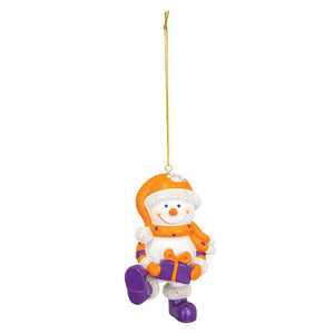 Clemson Snowman with Gift Ornament