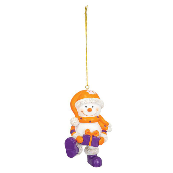 Clemson Snowman with Gift Ornament