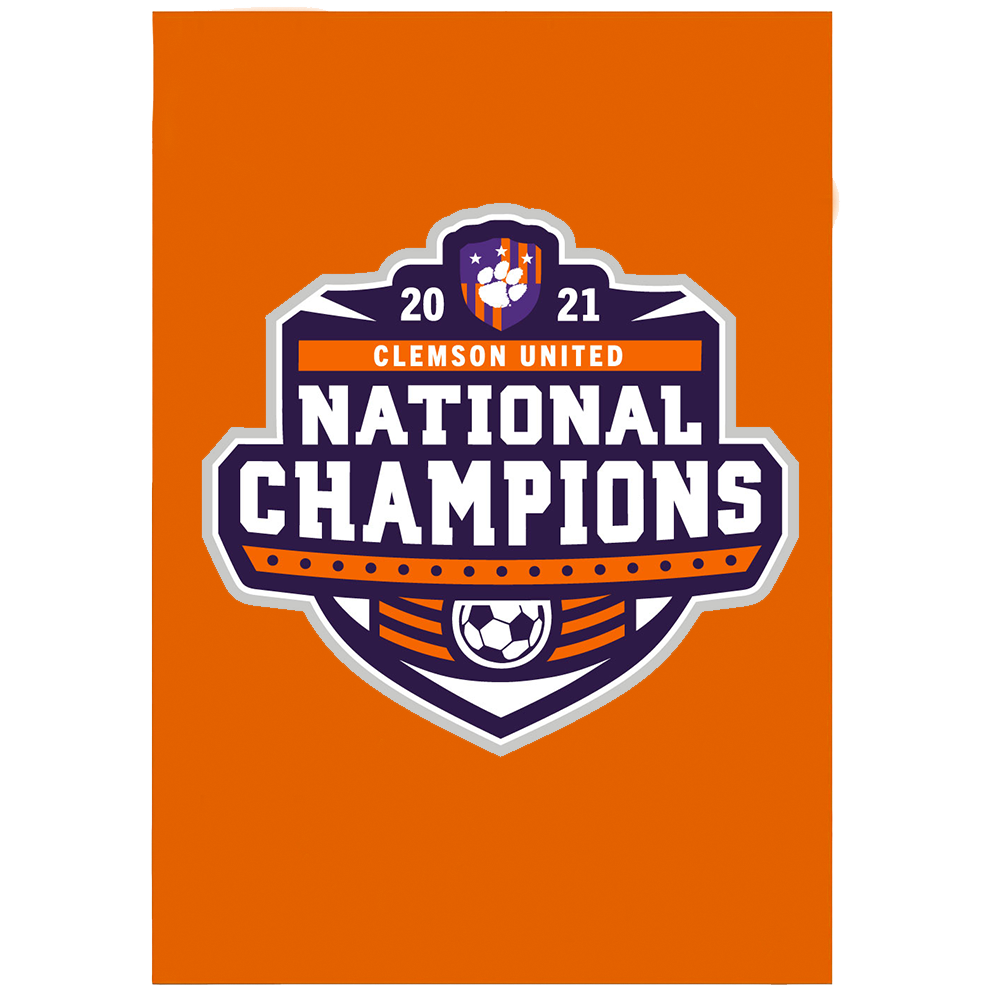 Clemson Soccer Champs Garden Flag