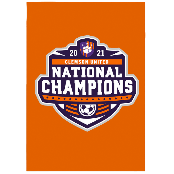 Clemson Soccer Champs Garden Flag
