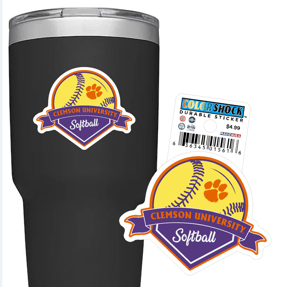 Clemson Softball Sticker
