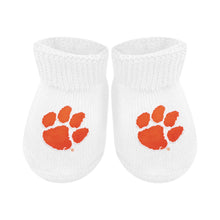 Clemson Solid Gift Box Booties - WHITE
