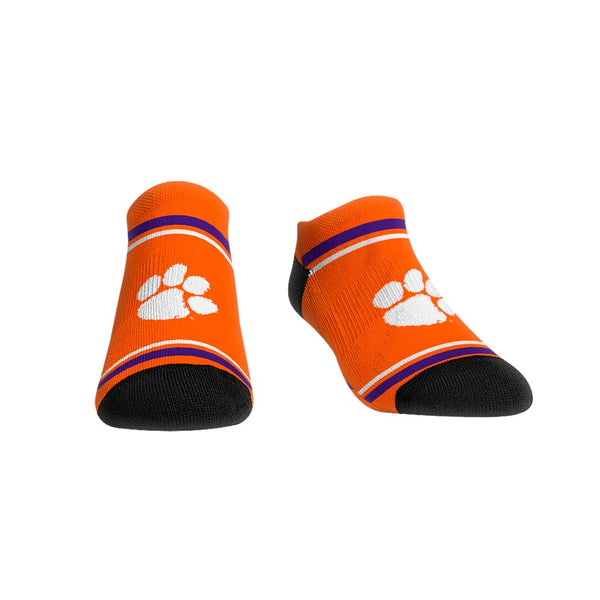 Clemson Solid Lines Low Cut Rock 'Em Socks