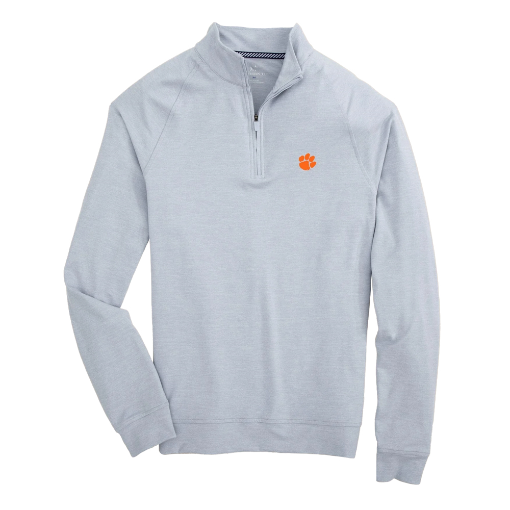 Clemson Southern Tide Cruiser Heather Quarter Zip - MD GREY