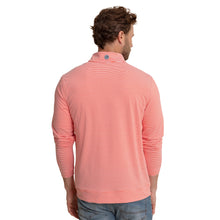 Clemson Southern Tide Cruiser Micro-Stripe Heather Quarter Zip - ORANGE