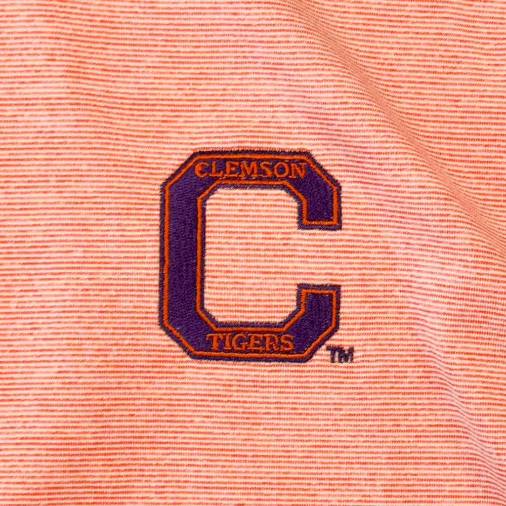 Clemson Southern Tide Driver Spacedye Vault-C Polo - ORANGE