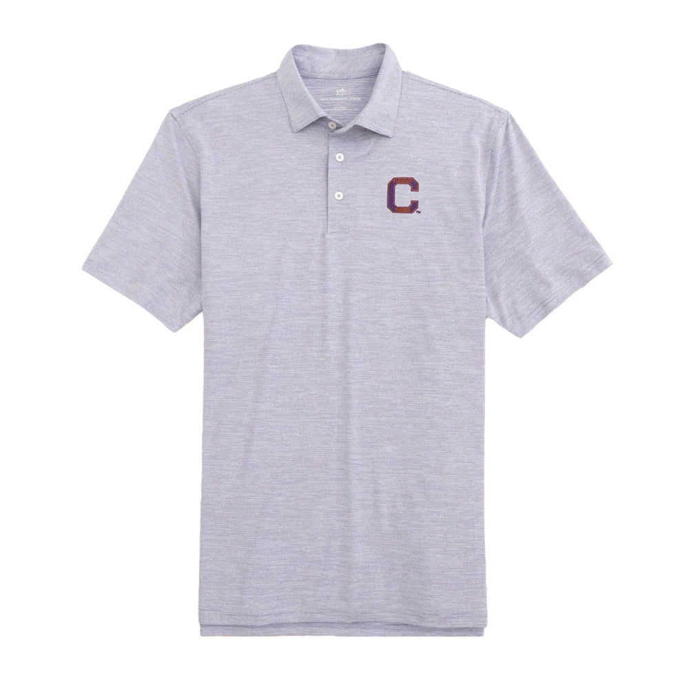 Clemson Southern Tide Driver Spacedye Vault-C Polo - PURPLE
