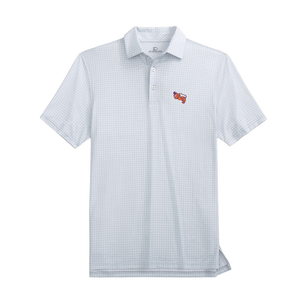 Clemson Southern Tide Dunes Edge Gentleman Tiger Polo - LT GREY
