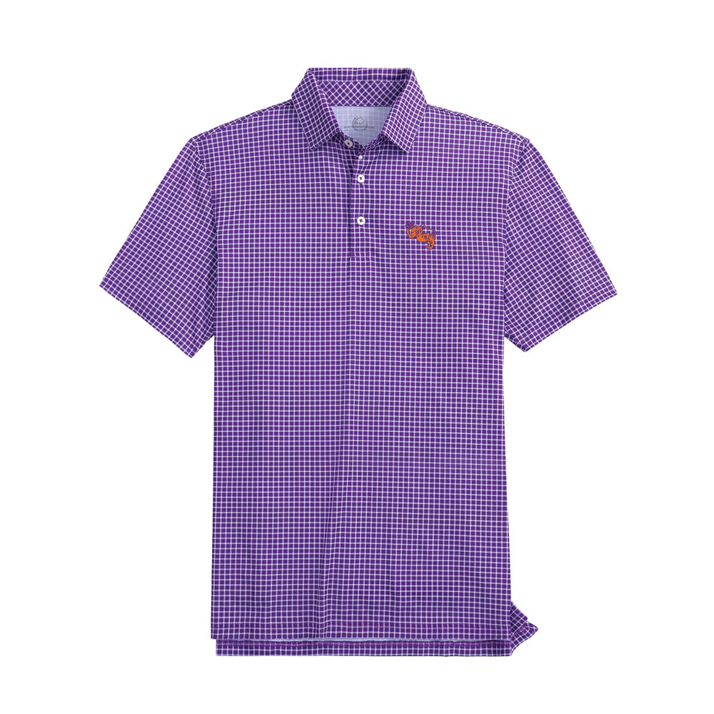 Clemson Southern Tide Dunes Edge Gentleman Tiger Polo - PURPLE