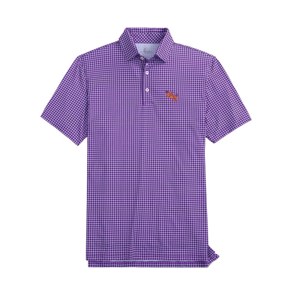 Clemson Southern Tide Dunes Edge Gentleman Tiger Polo - PURPLE