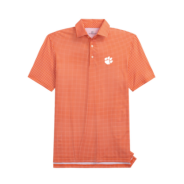 Clemson Southern Tide Dunes Edge Paw Polo - ORANGE