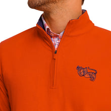 Clemson Southern Tide Gentleman Tiger Cruiser Heather Quarter Zip - ORANGE
