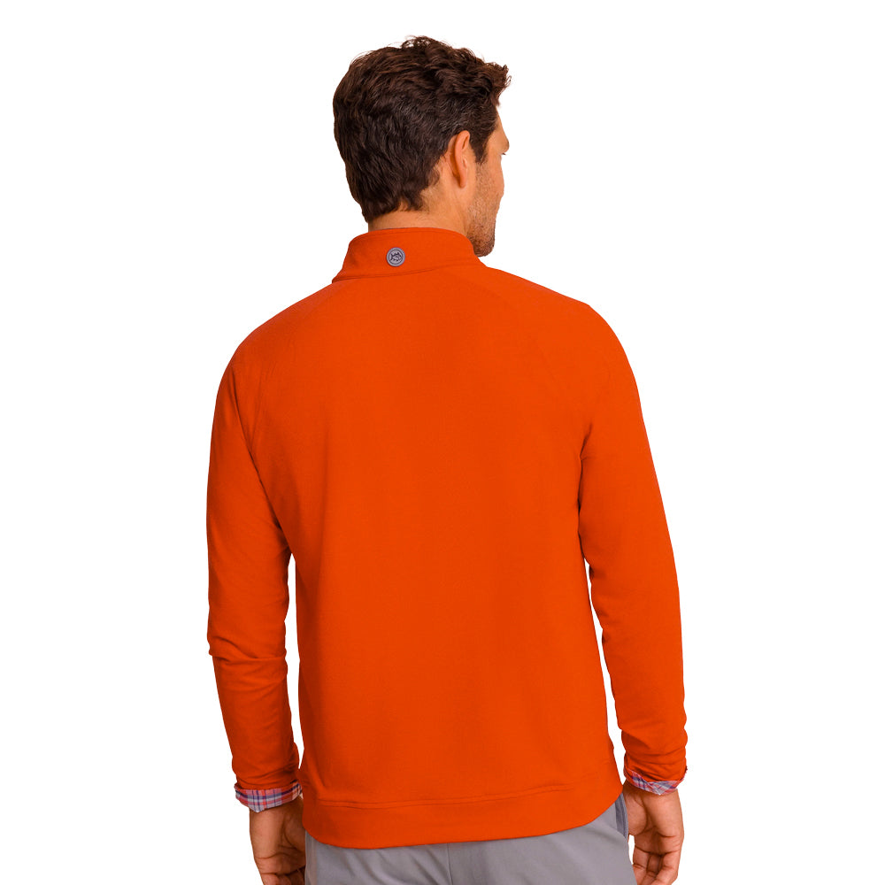 Clemson Southern Tide Gentleman Tiger Cruiser Heather Quarter Zip - ORANGE