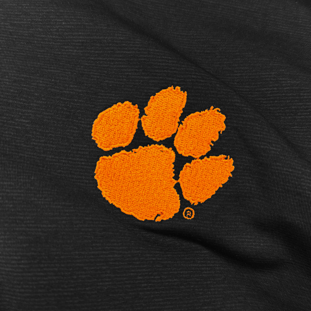 Clemson Southern Tide Heather Performance Cool Polo - BLACK