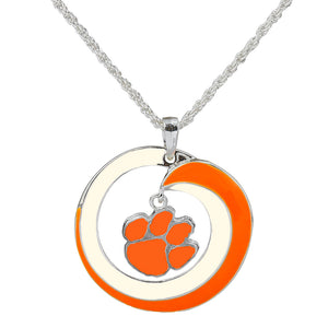 Clemson Spiral Necklace