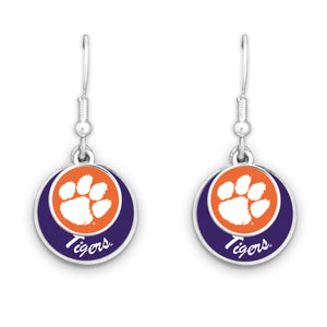 Clemson Stacked Disc Earrings