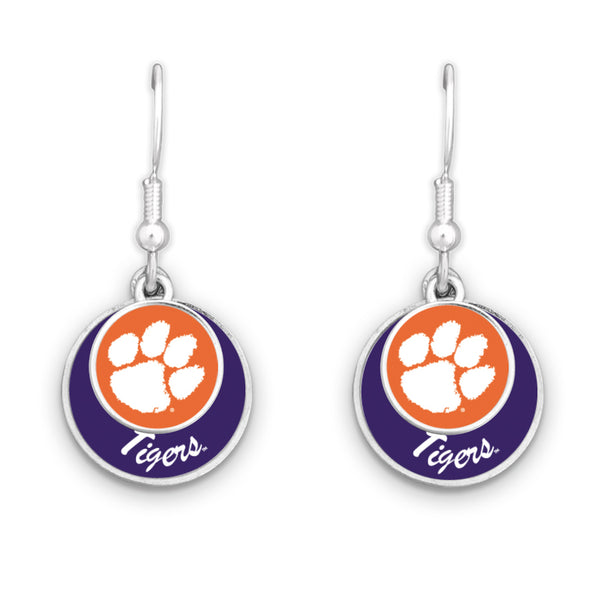 Clemson Stacked Disc Earrings