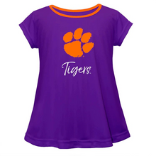 Clemson Stella Infant/Toddler A Line Dress  - PURPLE