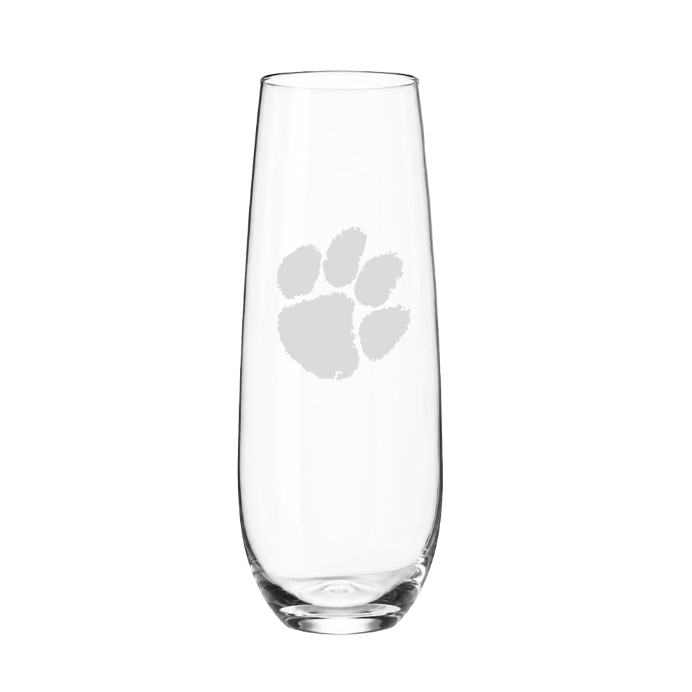 Clemson Stemless Champagne Glass