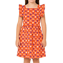 Clemson Stewart Simmons Girls Flutter Sleeve Dress