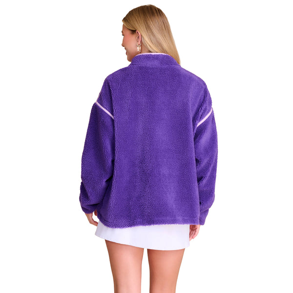 Clemson Stewart Simmons Offseason Sherpa Pullover - PURPLE