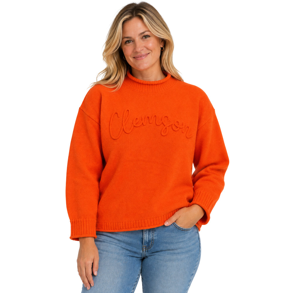 Clemson Stewart Simmons The Dean Mockneck Sweater