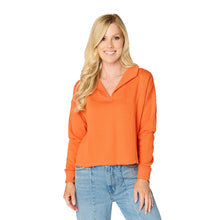Clemson Stewart Simmons Women's Collared Chenille Pullover - ORANGE