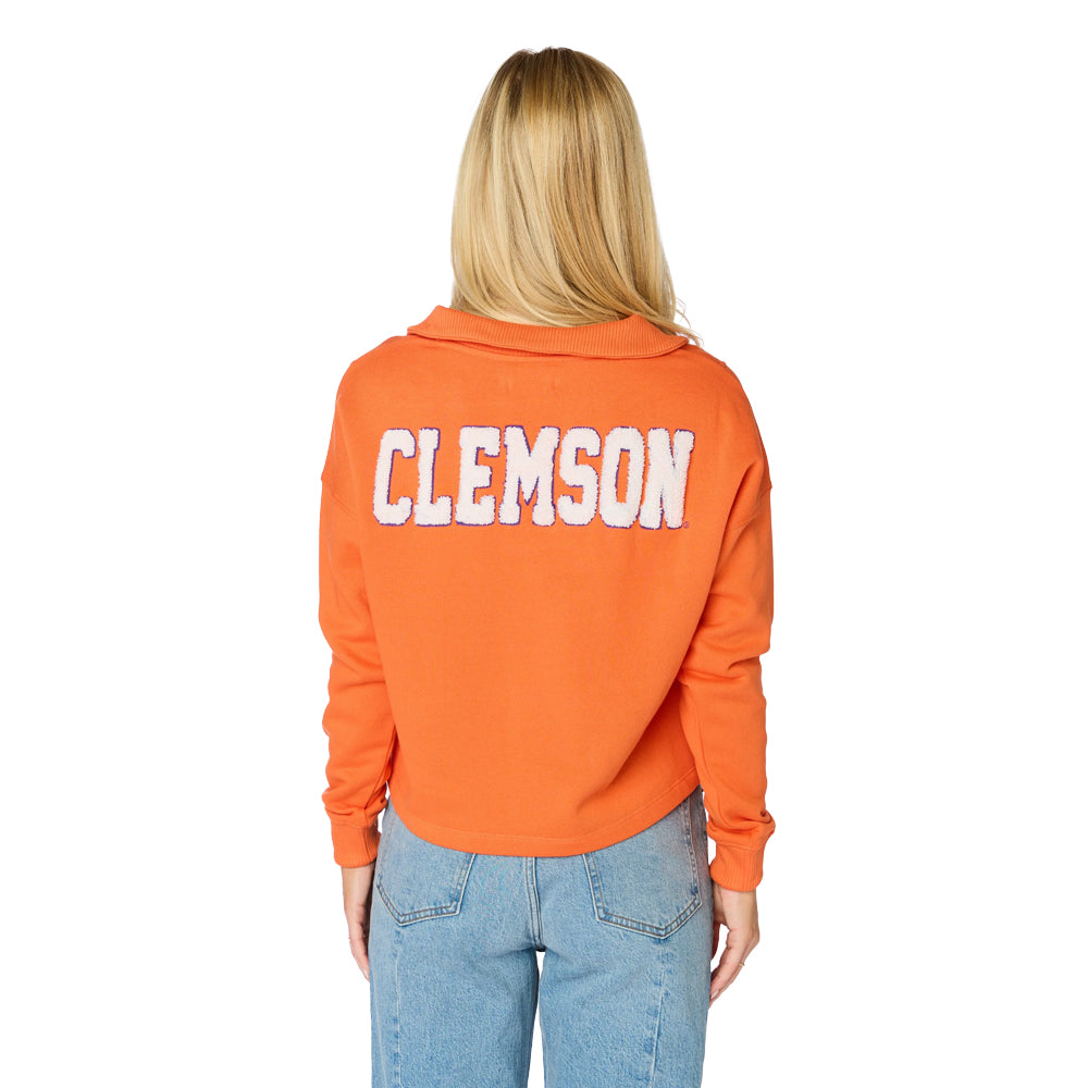 Clemson Stewart Simmons Women's Collared Chenille Pullover