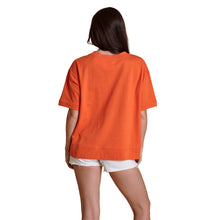 Clemson Stewart Simmons Women's Glitter Script Boxy Top - ORANGE