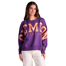 Clemson Stewart Simmons Women's Heritage Plaid Crewneck