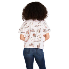 Clemson Stewart Simmons Women's Sequin Football Tee - WHITE