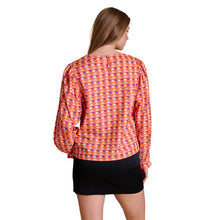Clemson Stewart Simmons Women's Twill Long Sleeve Blouse - ORANGE