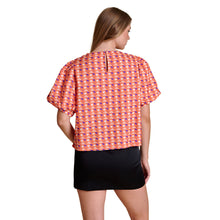 Clemson Stewart Simmons Women's Twill Puff Sleeve Blouse - ORANGE