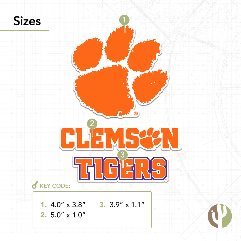 Clemson Sticker Clemson Sticker Sheet