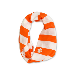 Clemson Stripe Infinity Scarf - ORANGE