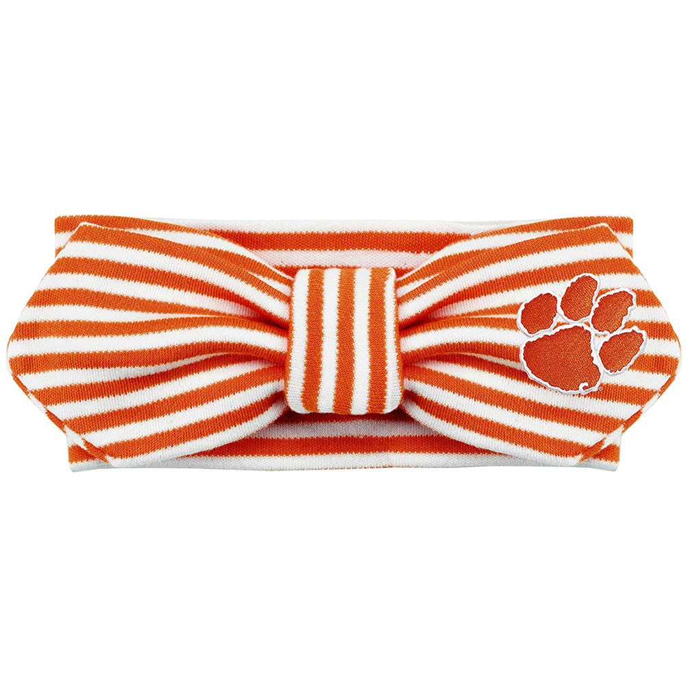 Clemson Striped Bow Knot Headband - ORANGE