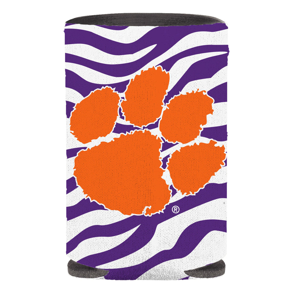 Clemson Striped Can Koozie