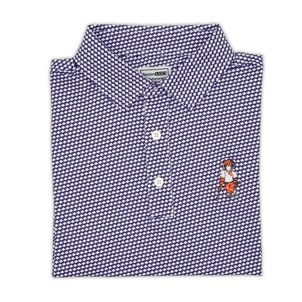Clemson Swinging Tiger Golf Club Polo - PURPLE